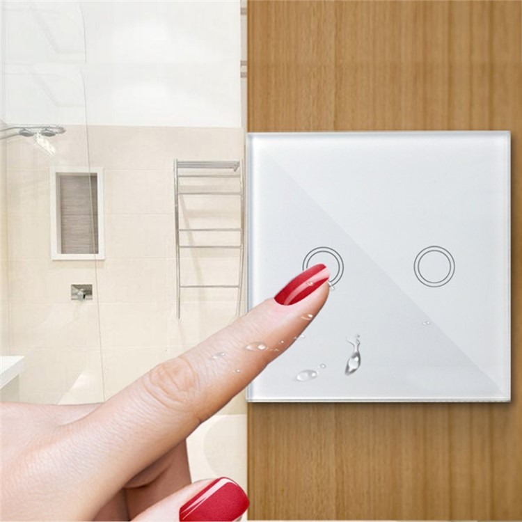 

Touch Switch Remote Control 2-way 433MHz with Remote Controller EU Standard - White