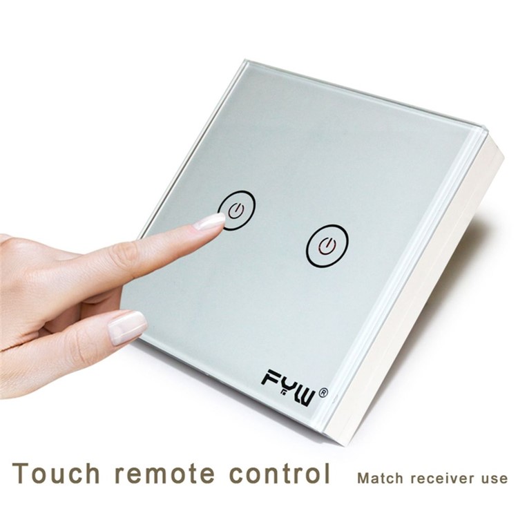 

FYW Home Smart Touch Wall Control Wall Switch Ultra-slim with Sticker Two Way