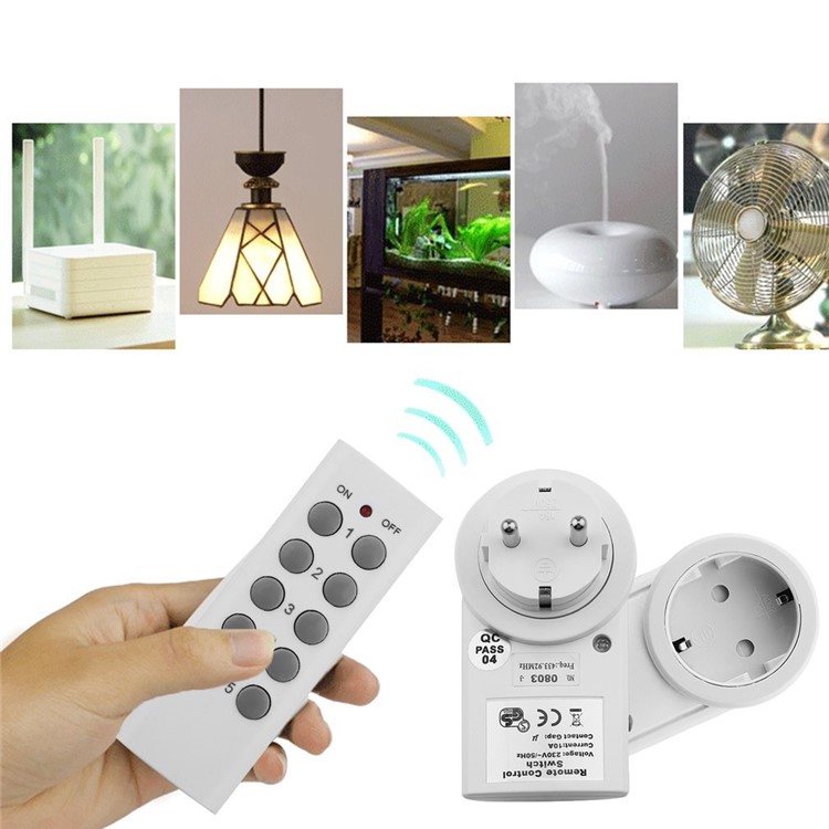

5 Wireless Power Switch Sockets + 1 Remote Controller - EU Plug