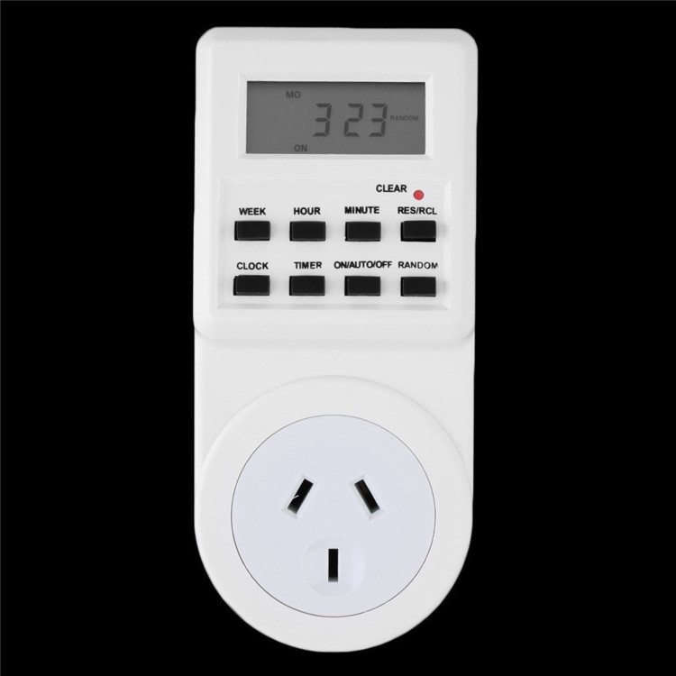 

7 Day Digital Electronic LCD Plug-in 12/24 Hour Timer Switch Plug Socket - AU Plug