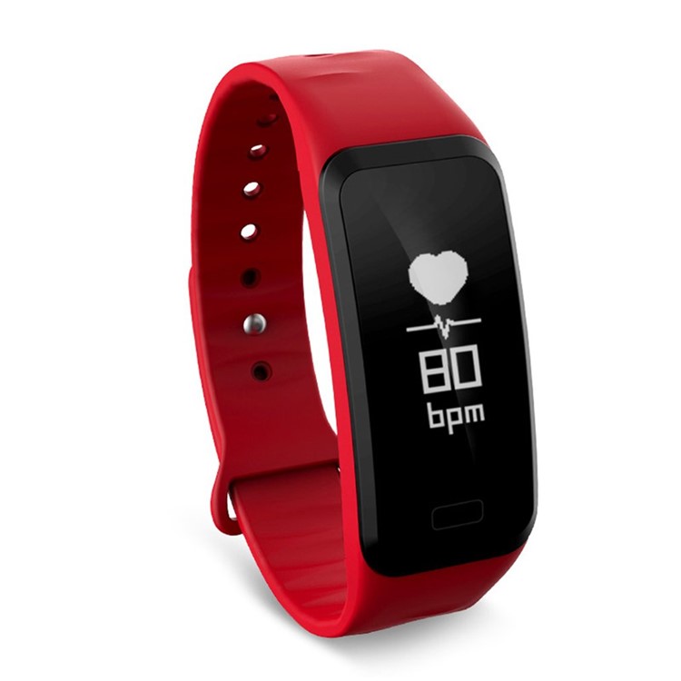 

RB1 Smartband Blood Pressure Heart Rate Monitor Pedometer Waterproof Watch - Red