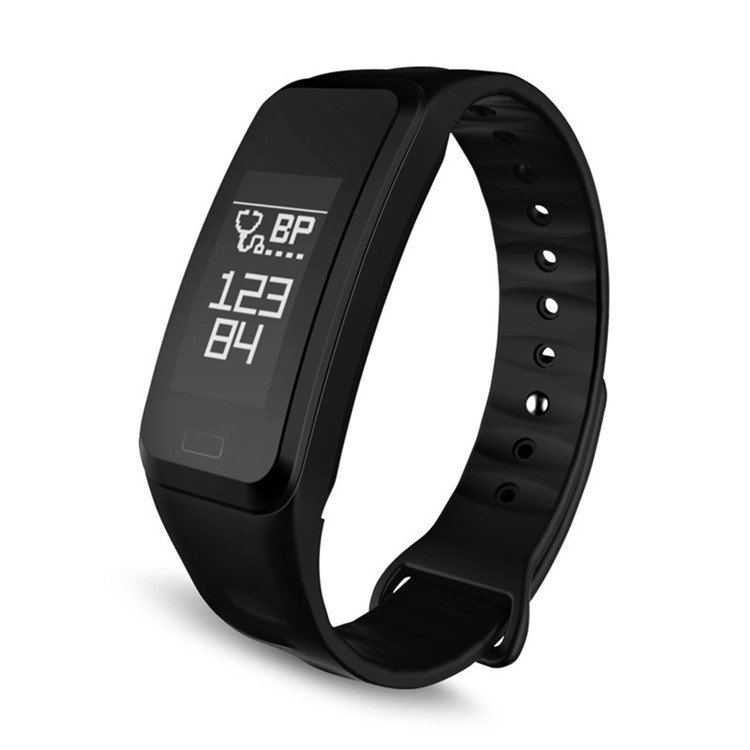 

RB1 Smart Watch Bluetooth Blood Pressure Heart Rate Monitor Pedometer Waterproof Watch - Black