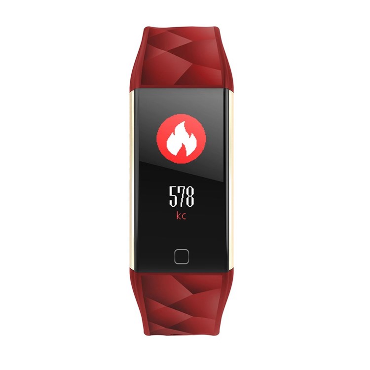 

Color Screen Bluetooth Smart Watch Heart Rate Monitor Smart Band - Red