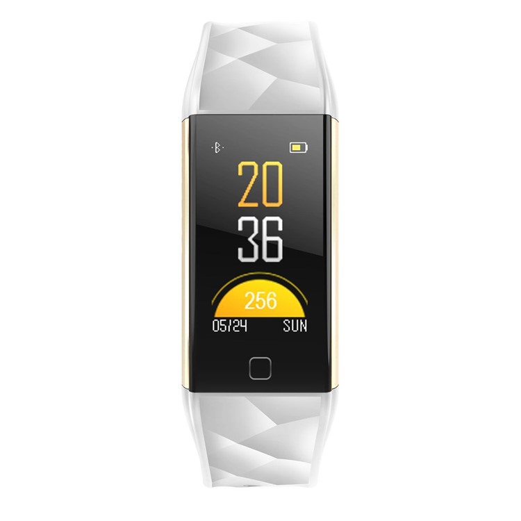 

Color Screen Bluetooth Smart Watch Heart Rate Monitor Bracelet - White
