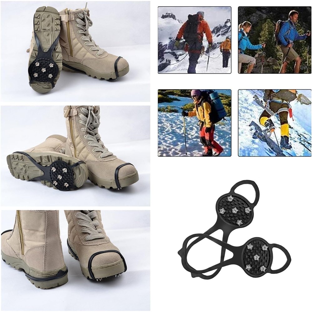 Glace Ghat Ghat Non Glissant Des Crampons de Promenade à Pointes Chaussures Chaussures Grippers Avec Crampon Pour Randonnée de Patinage à L'extérieur Sport