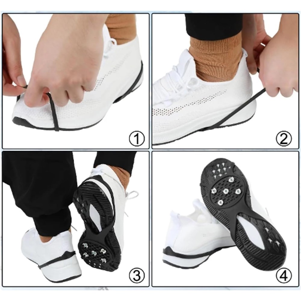 Ice Snow Ghat Não Deslize Chuteiras Spikes Sapates Boots Grippers Com Crampon Para Caminhadas Para Patinar Esportes ao ar Livre