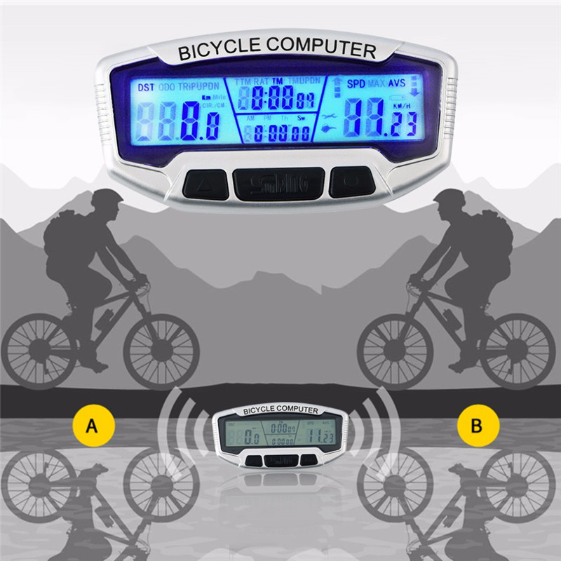 Cycling Bike Wired Cycle LCD Computer Odometer Speedometer Waterproof SD-558A