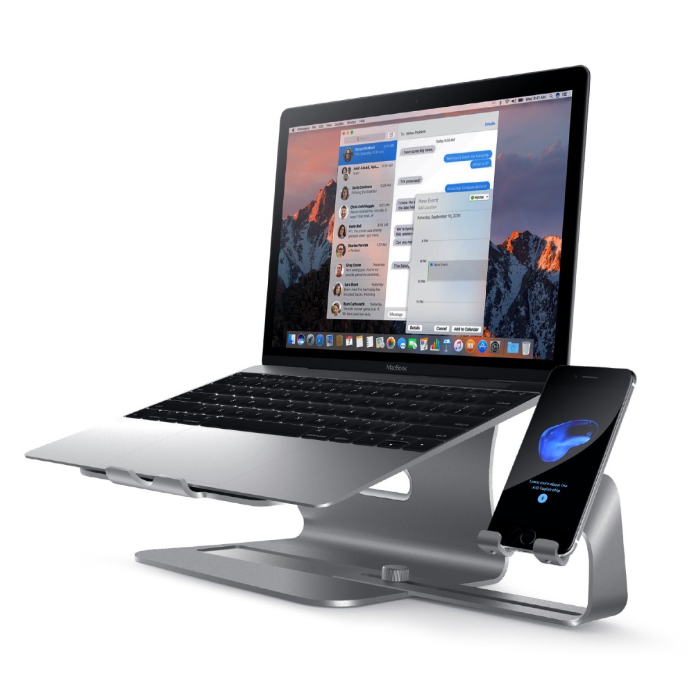 Aluminum Vertical Laptop Stand Desktop Holder Cooling For MacBook Notebook TO