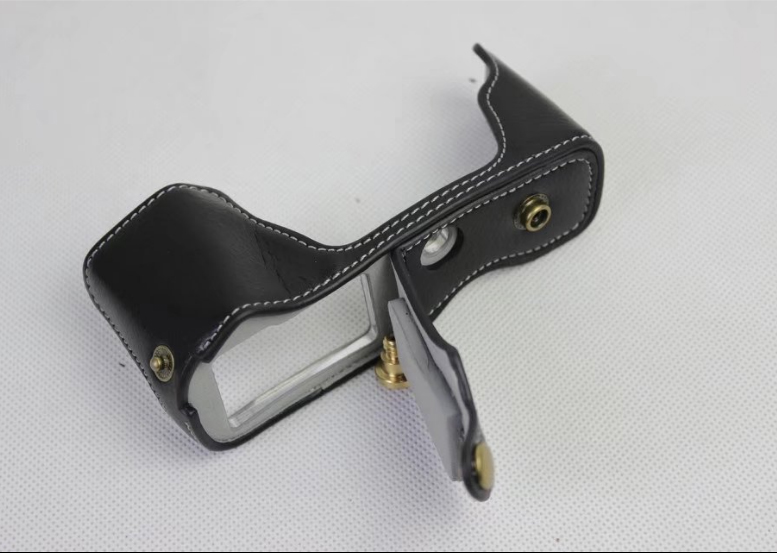 Protección de cámara de cuero de vaca genuino caso bolsa para Olympus OMD E-M10III
