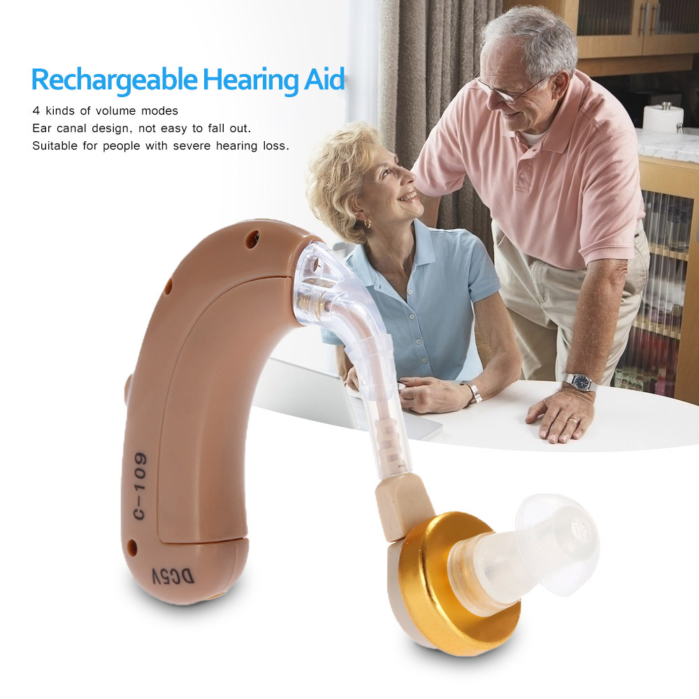 AXON C109 Mini Rechargeable BTE Hearing Aid Voice Amplifier Volume Control eBay