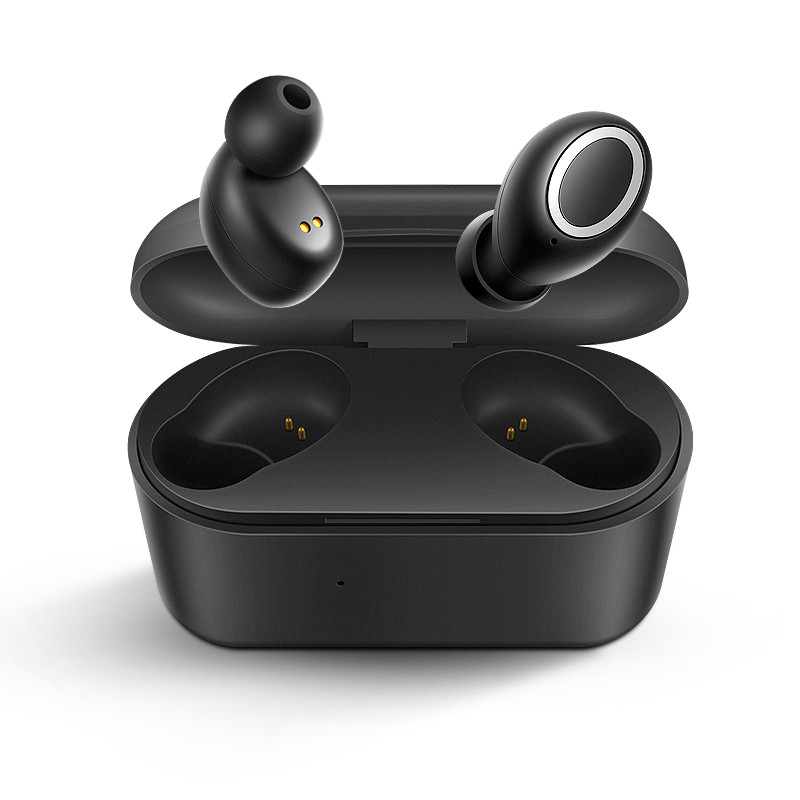 3D Som Estéreo Bluetooth 5.0 Fone de Ouvido Portátil TWS Wireless Touch Earbuds Com Cargo de Capa Esportiva Fone de Baixo - Ouro