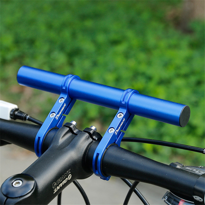 Deemount Bicicleta Manillar Soporte Extendido Faro Soporte De Barra Soporte Extensor - Azul