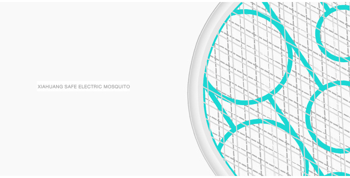 Handheld Rechargeable 3600V Fly Swatter Bug Zapper Avec Lumière LED Pour L'intérieur Et L'extérieur - Bleu