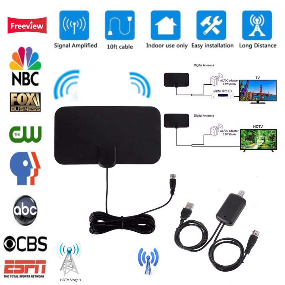 [350 Miglia] 1080p 4K Clear Digital Digital TV HDTV Antenna UHF / VHF