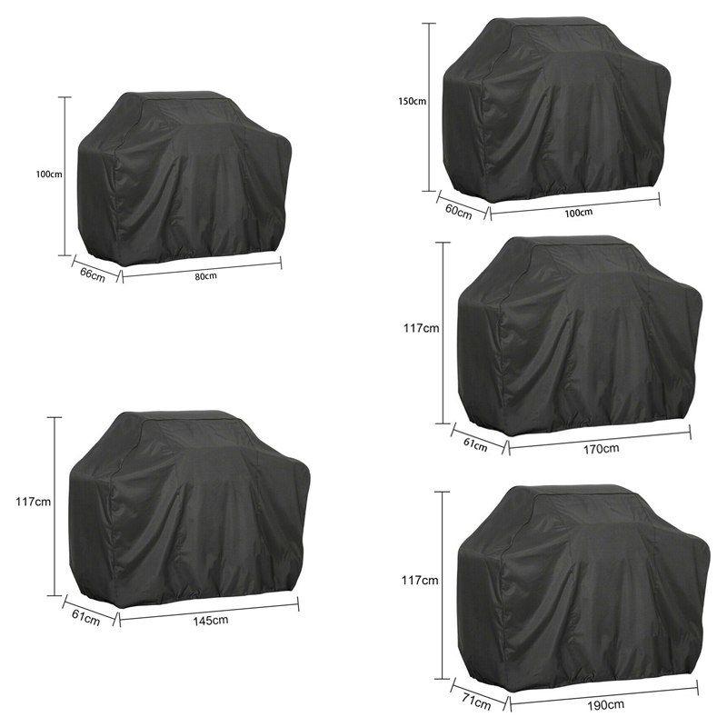 Coperchio Barbecue Impermeabile Per Esterno Dustproof 210D Oxford in Tessuto Grill Grill Cover Protettivo - Dimensione L: 145x117x61cm