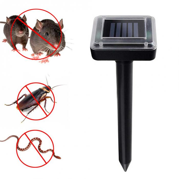 2 Pcs Topi ad Ultrasuoni ad Ultrasuoni Solare Cat Dog Repeller Garden Deterrent Pest Control