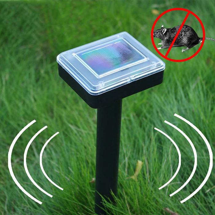 2PCS Solared Ultrasonic Rat Rat Rat Cat Dog Repeller Garden Dister Control Pest Contrôle