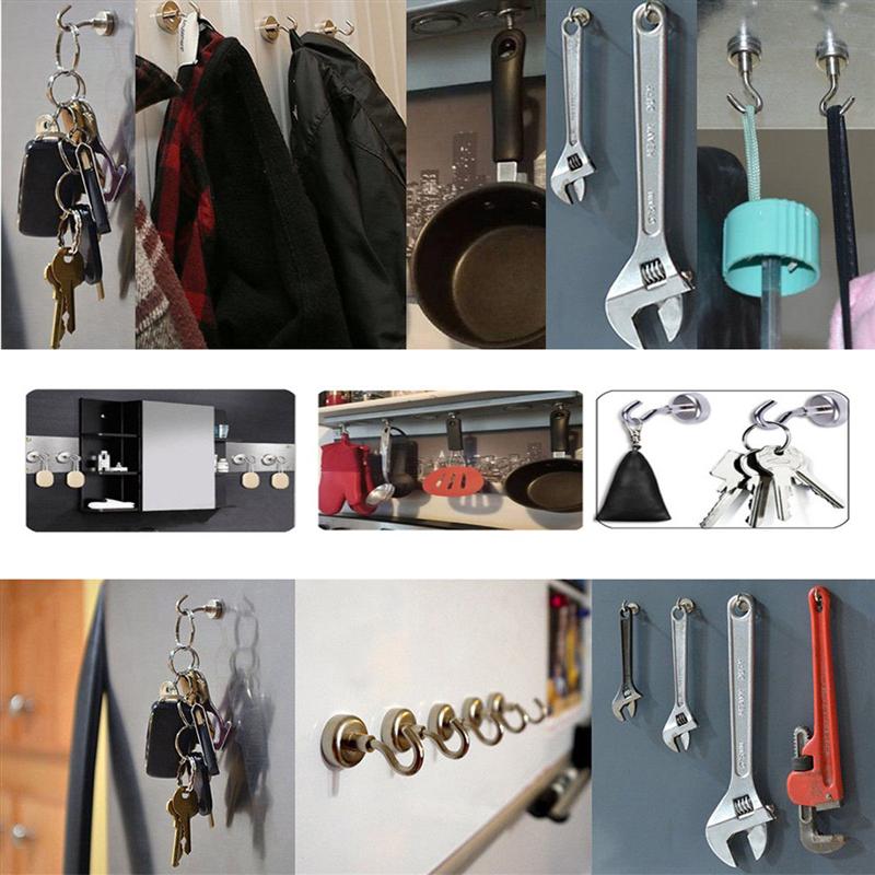 5pcs Magnetic Hakenhalter Heavy Duty Hanger Hanging Pothook - RPM-E20