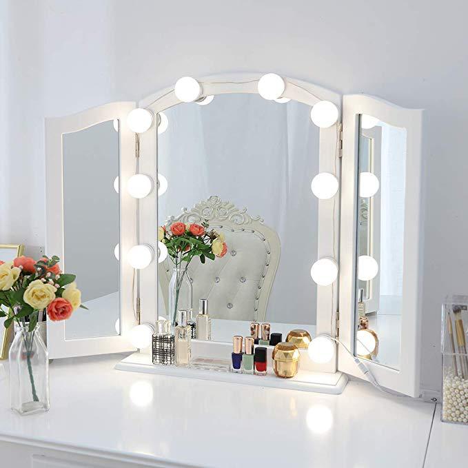 Miroir Hollywoodien à 10 Ans Kit D'ampoule Dimmable Vanité Vanité USB Makeup Mirror Light