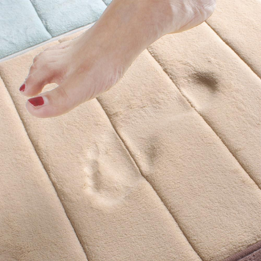 40 X 60cm Coral Velvet Memory Foam Mat Soft Mat Antiscivolo Pad Pavimenti Da Bagno Tappeto Tappeto - Cielo Blu