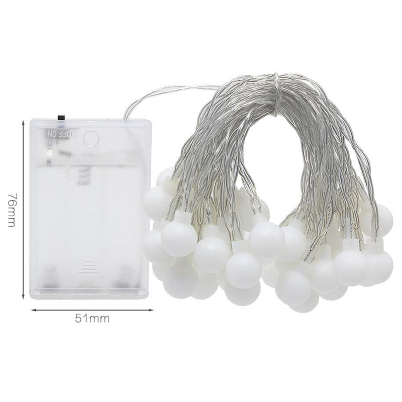 Luces de Cuerda de Globo de 20 Libos Luces de Cuerda de Hadas Con Batería 3m - Blanco