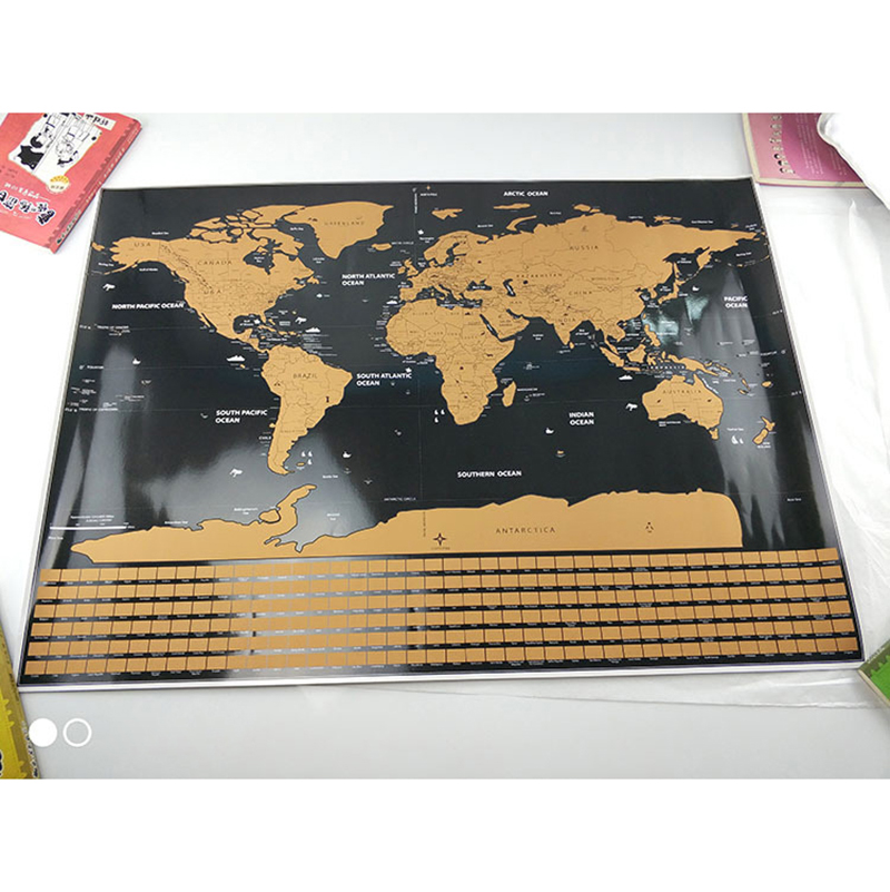 Poster Personalizado Do Mapa Do Mundo Poster De Deluxe Travel Tracker, Tamanho: 59,5 X 82.5cm