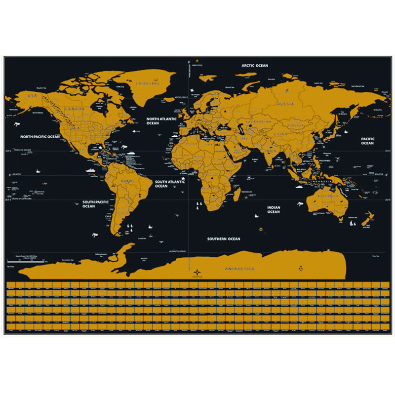 Mappa Del Mondo Personalizzata Poster Deluxe Tracker Traveling, Dimensione: 59,5 X 82,5 Cm