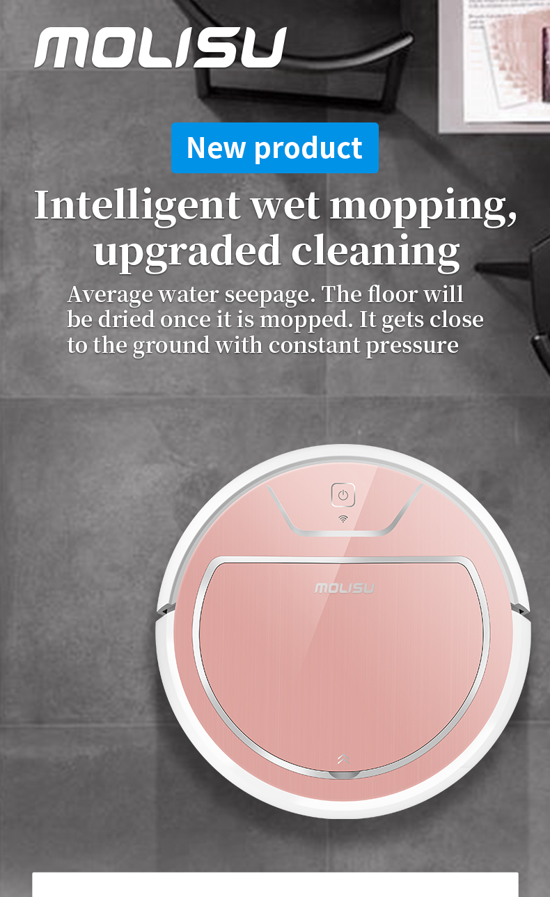 ILIFE V8S PRO MOLISU Intelligent Vancuum Cleaner for Home, Office , AC 100~240V - US Plug / Pink-1