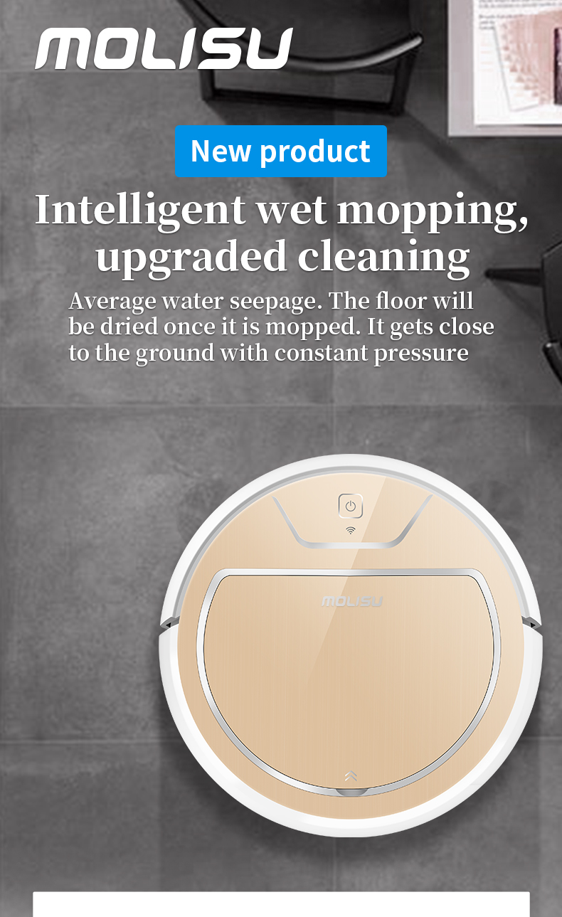 ILIFE V8S PRO MOLISU Intelligent Vancuum Cleaner for Home, Office , AC 100~240V - US Plug / Gold-1