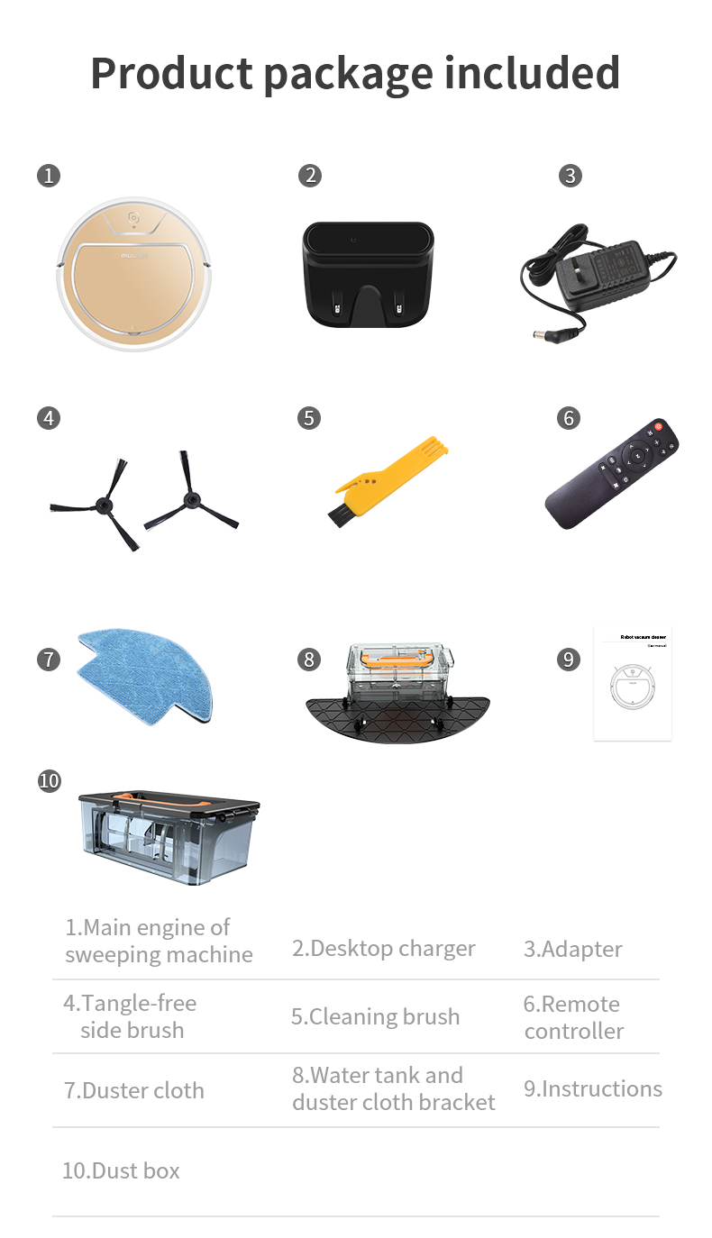 ILIFE V8S PRO MOLISU Intelligent Vancuum Cleaner for Home, Office , AC 100~240V - US Plug / Gold-21