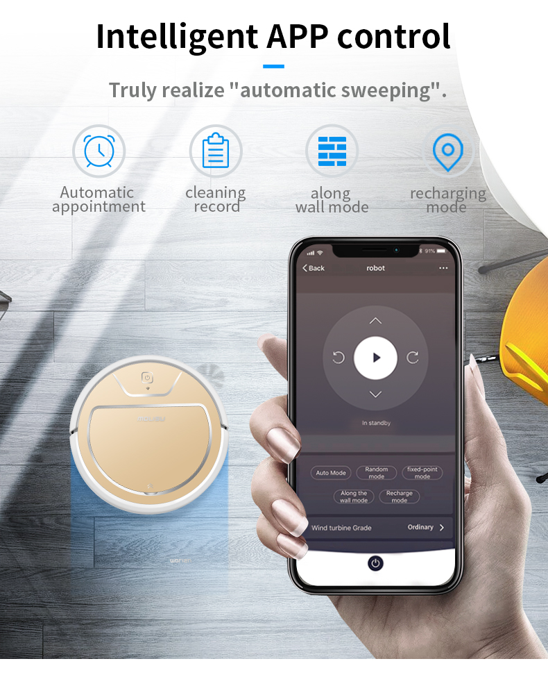 ILIFE V8S PRO MOLISU Intelligent Vancuum Cleaner for Home, Office , AC 100~240V - US Plug / Gold-3