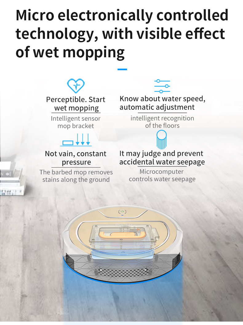 ILIFE V8S PRO MOLISU Intelligent Vancuum Cleaner for Home, Office , AC 100~240V - US Plug / Gold-5
