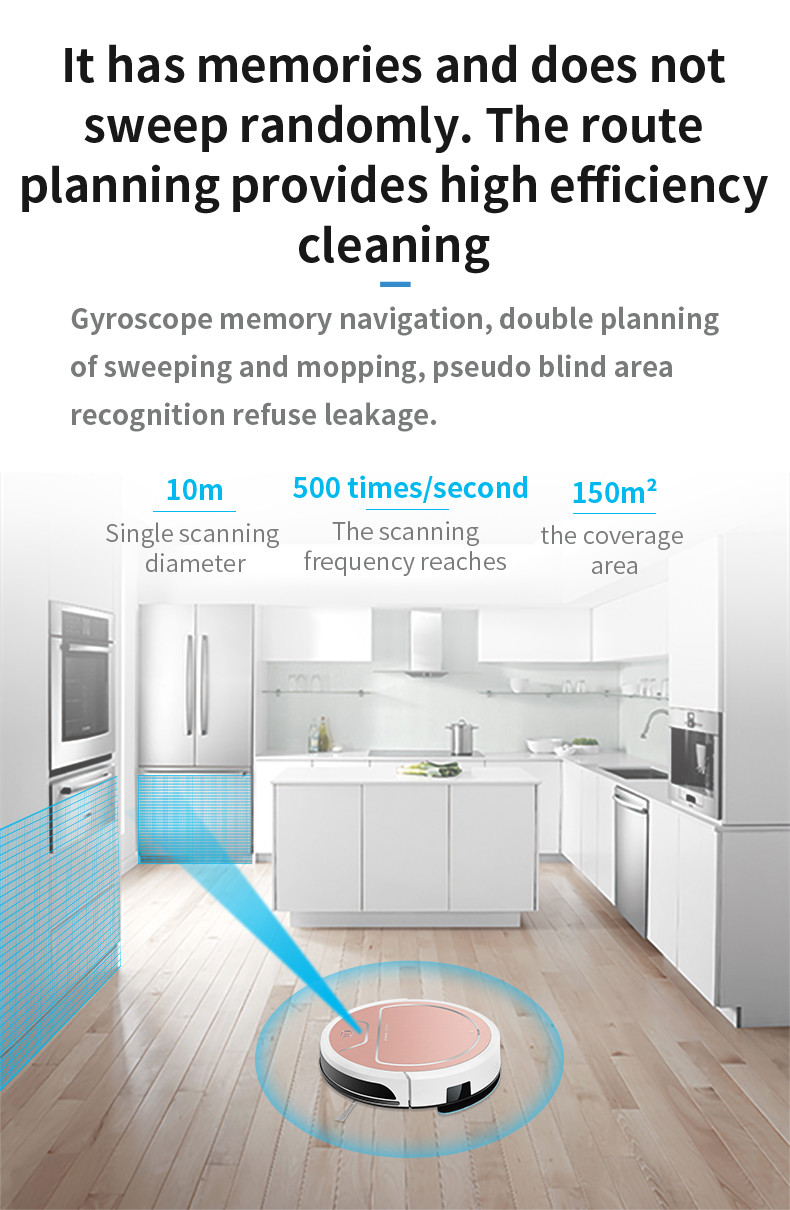 ILIFE V8S PRO MOLISU Intelligent Vancuum Cleaner for Home, Office , AC 100~240V - US Plug / Gold-9