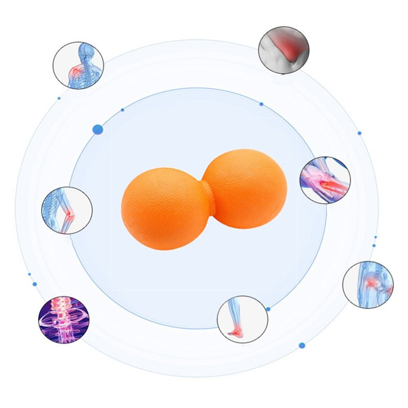 Sfera di Massaggio Fitness TPE Per Alleviare il Dolore Del Corpo e Rilassarsi i Muscoli - Nero