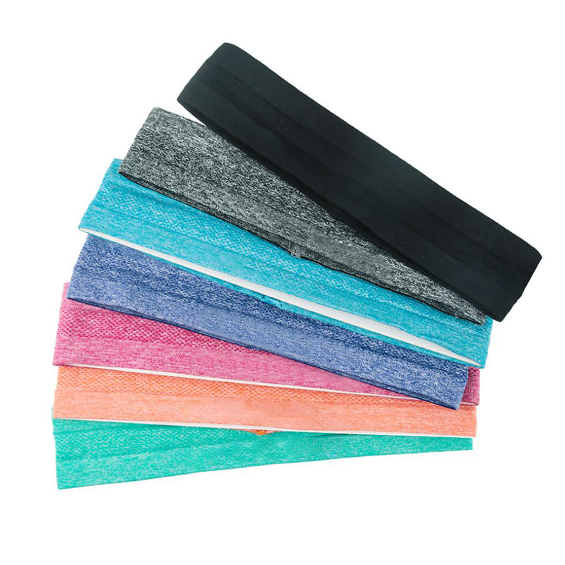 Fascia Sportiva Che Assorbe La Fascia Elastica Della Cinghia Di Fitness Che Attraversa La Banda Dei Capelli Del Sudore - Grigio