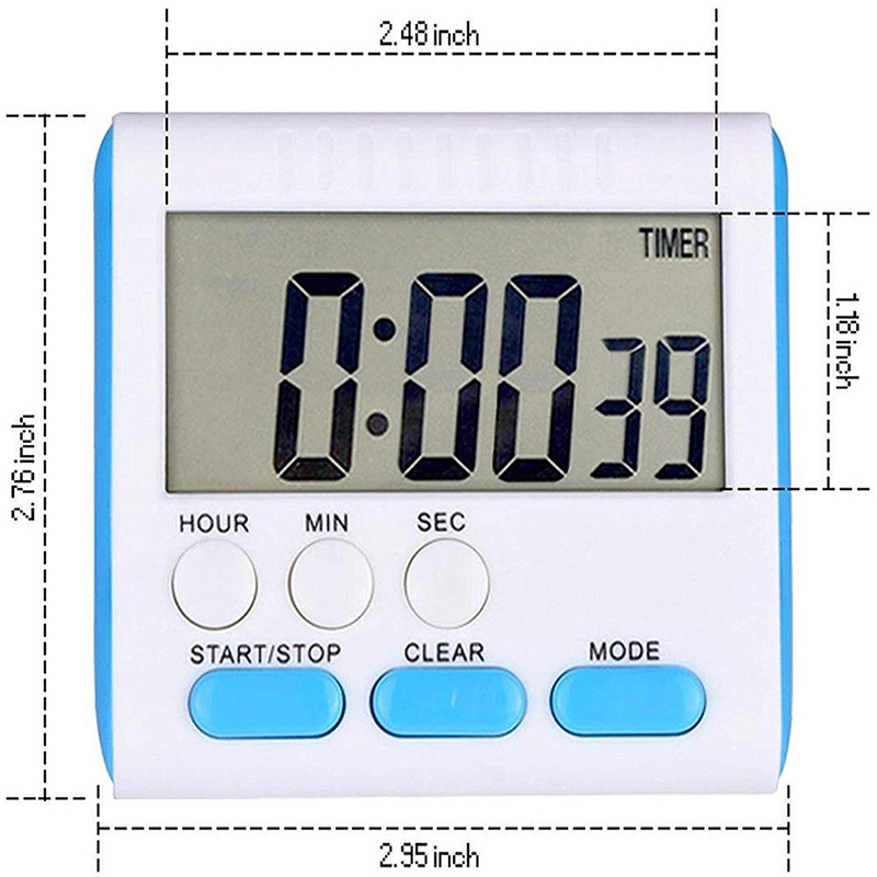 Temporizador de Cocina Digital LCD LCD Magnético Con un Fuerte Recuento de Alarmas & Reloj de Abajo 24 Horas Temporizador de Cocina - Naranja