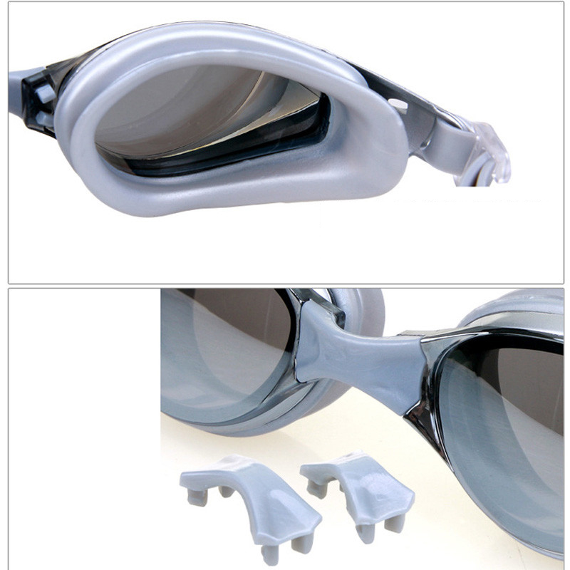 Schwimmbrille Anti Nebel UV Schutz Schwimmbrillen Sportgläser Erwachsener Sommer - Schwarz