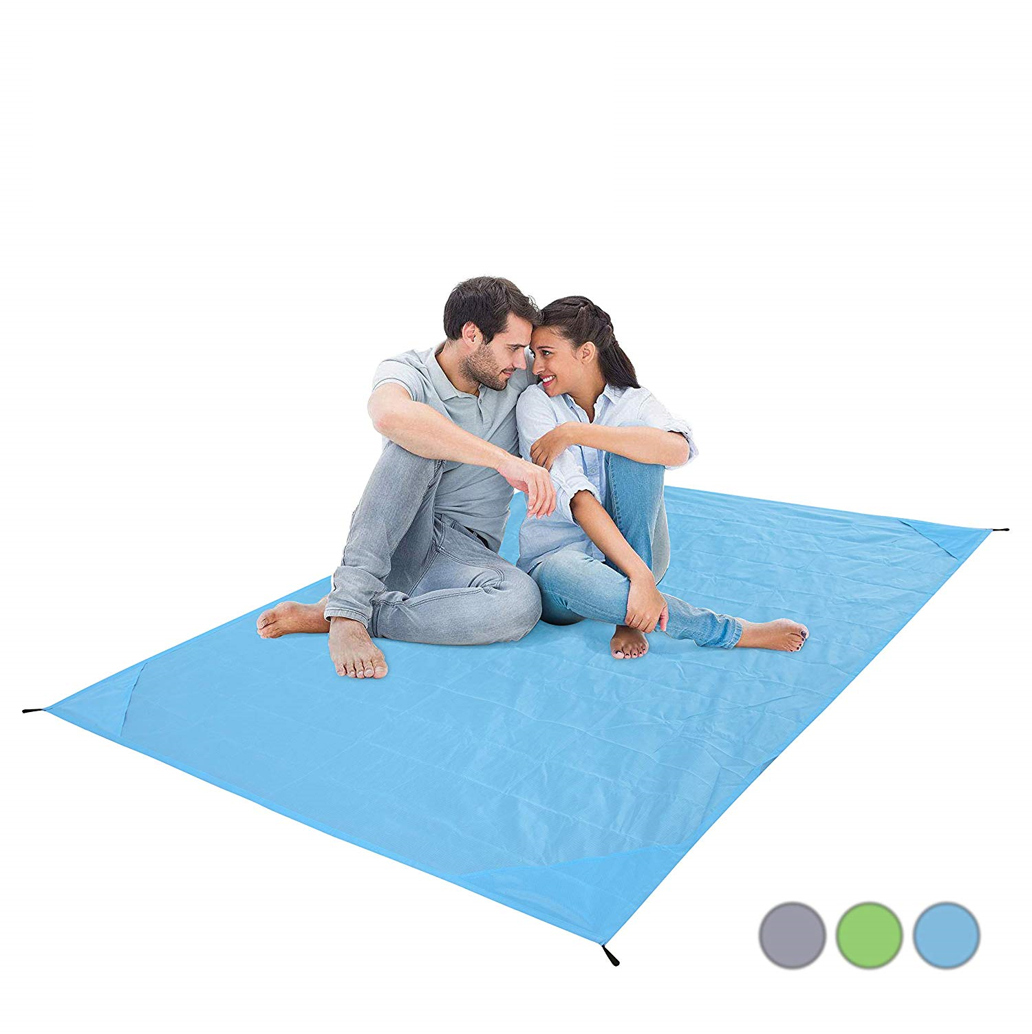 Tasca da Picnic Esterna Picnic Boppa Impermeabile in Campeggio da Viaggio in Campeggio Sand da Sabbia 200x145 cm - Verde