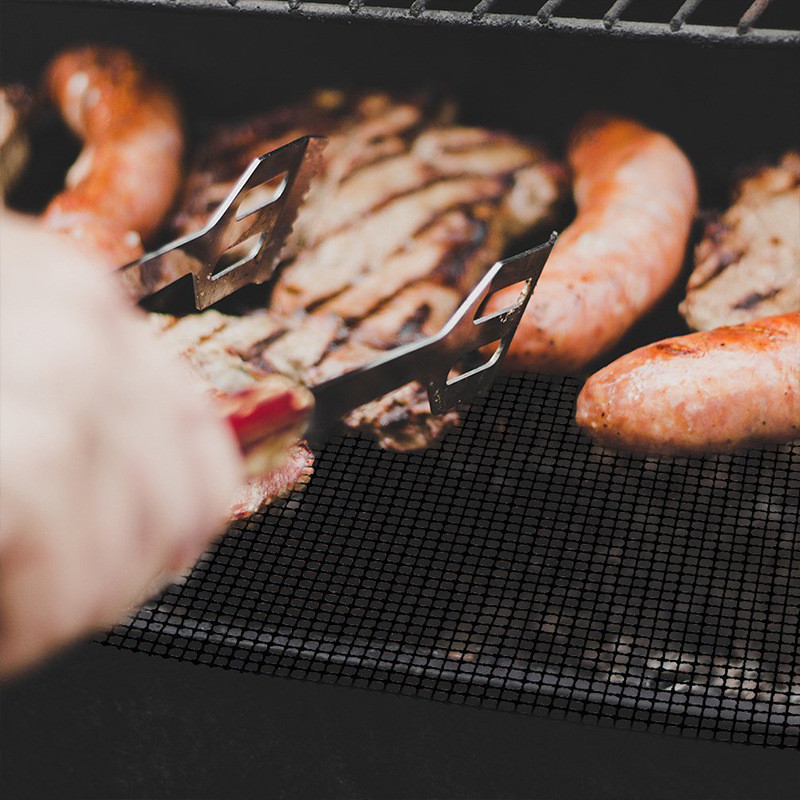 Mateau De Barbecue Réutilisable De Fibre De Verre Non-bâton - Marron