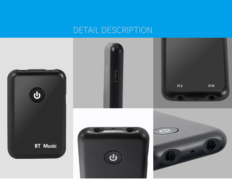 YPF-03 2-in-1 Bluetooth 4.2 Transmitter Receiver Wireless Audio Adapter Support 3.5mm Audio for TV / Home Stereo / Phone