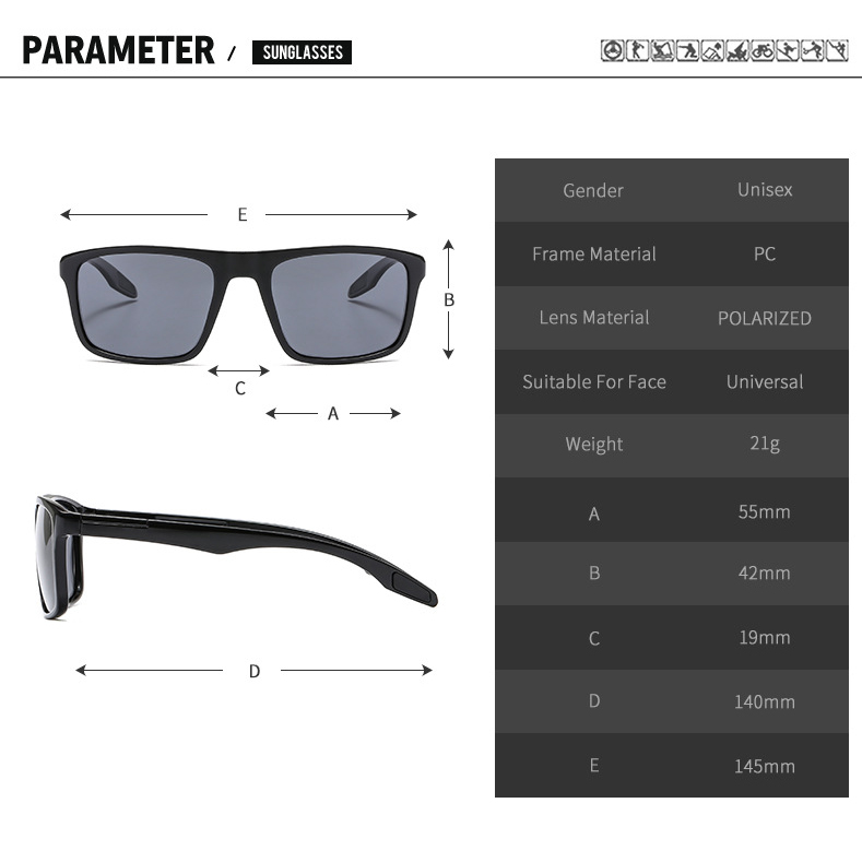 Stilvolle Männer Sonnenbrille Polarisierte Fahrbrille - C6