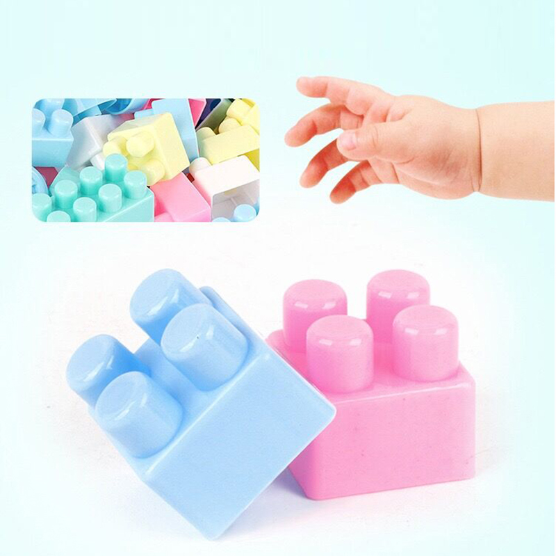 220pcs / Set Newborn Baby Educazione Precoce Materiale Plastica Grandi Particelle Diy Creative Building Blocks Puzzle Giocattoli