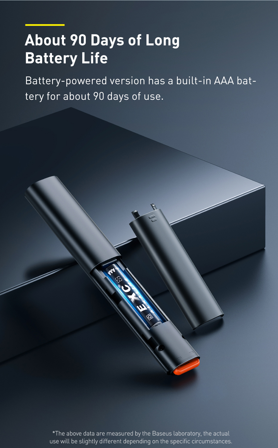 BASEUS D'orange Dot Présentateur Sans Fil Stylo Flip PPT (version Jeunesse) Avec Batterie AAA - Blanc-14