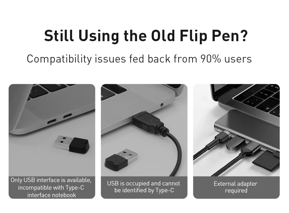 BASEUS D'orange Dot Présentateur Sans Fil Stylo Flip PPT (version Jeunesse) Avec Batterie AAA - Blanc-18