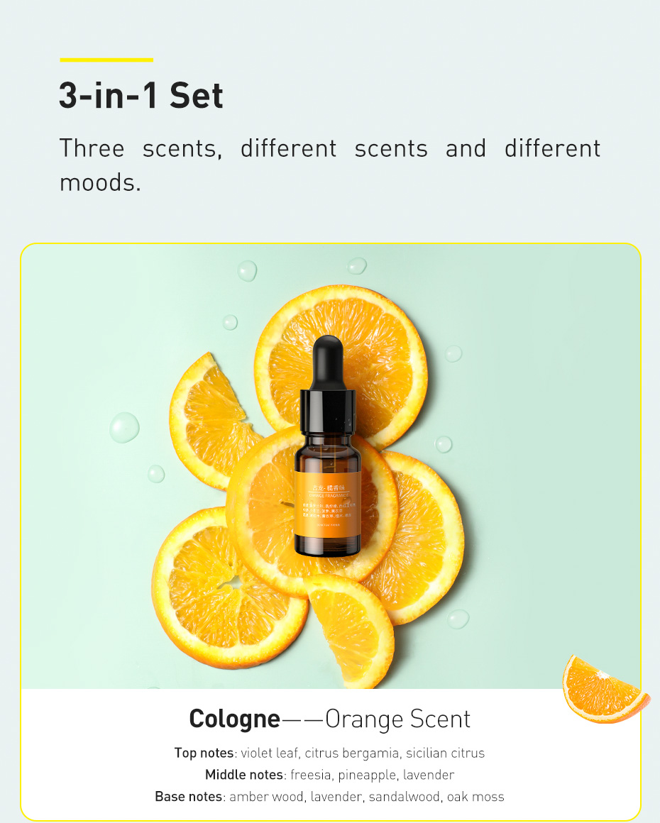 Gadgetoo Baseus Essential Oil Refill Cologne Osmanthus Ocean 3Pcs Pack Fragrance Essential Oil Supplement Refill 080800227A-7