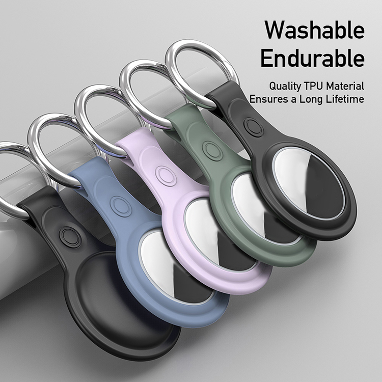 4pcs DUX DUCIS TPU Cas De Protection TPU Couverture À Manches Cutanées Avec Porte-clés Pour Apple Airtag Localisateur-13