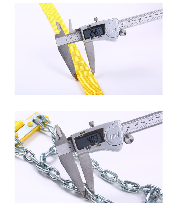 Car Auto Tyre Tire Snow Chain Anti-skid Steel Chains Thickened Beef Tendon Chain - Size: L (Tire Width: 235-285mm)-6