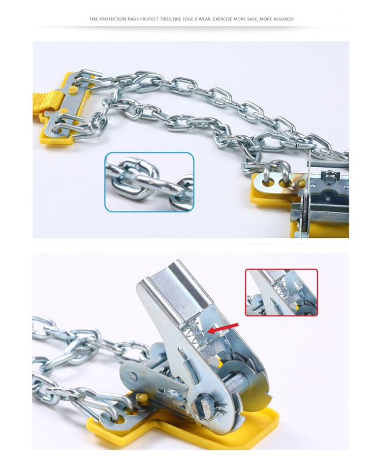 Car Auto Tyre Tire Snow Chain Anti-skid Steel Chains Thickened Beef Tendon Chain - Size: L (Tire Width: 235-285mm)-7