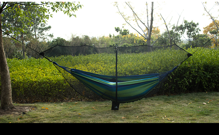 Hamaca Ultraligera Mosquito Net Para Excursionismo Al Aire Libre Camping - Negro