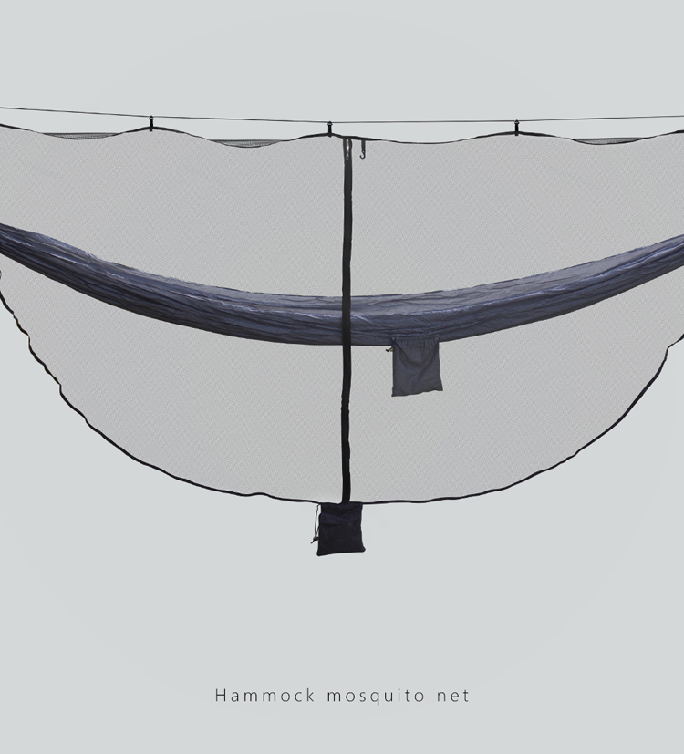 Hamaca Ultraligera Mosquito Net Para Excursionismo Al Aire Libre Camping - Negro